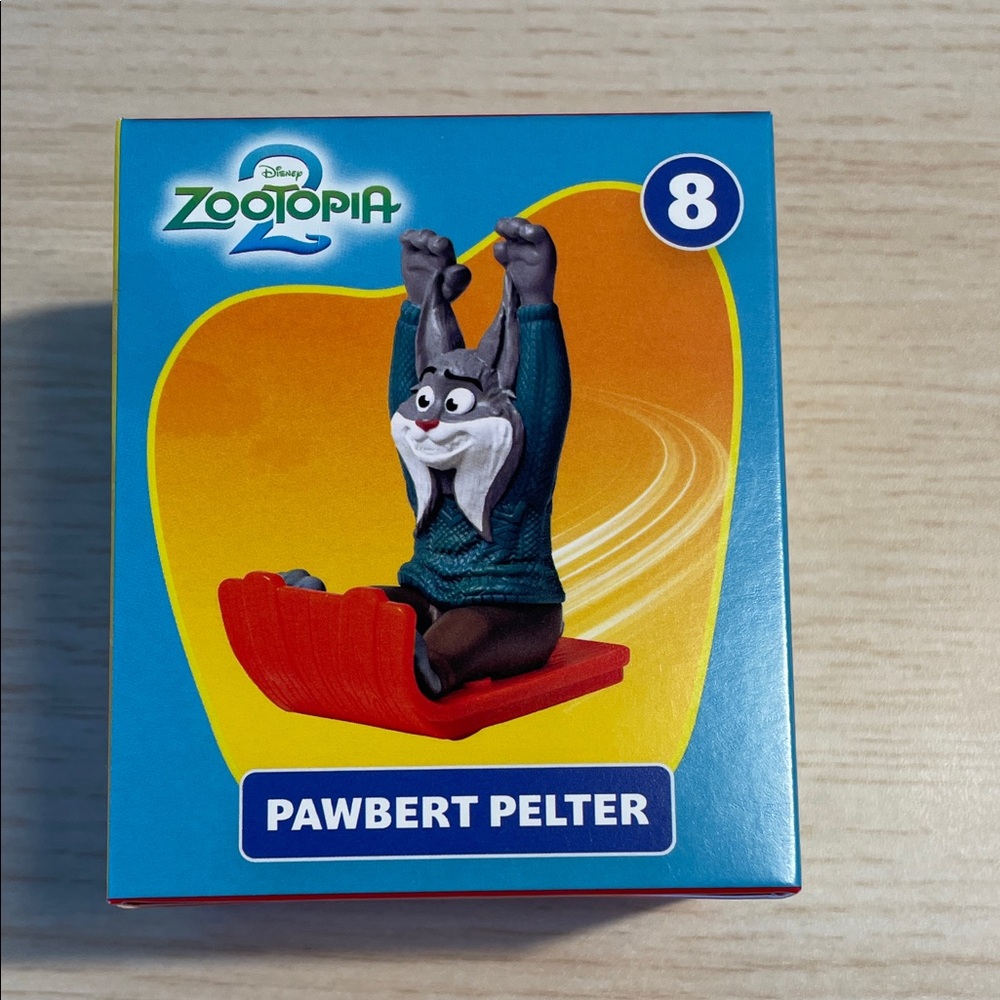 2025 McDonalds Toy Zootopia 2 Pawbert Pelter Figure New in Box